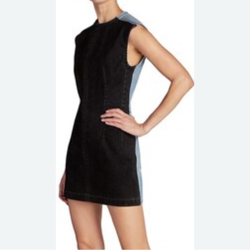 Acne Studios Black and Blue Denim Mini Dress